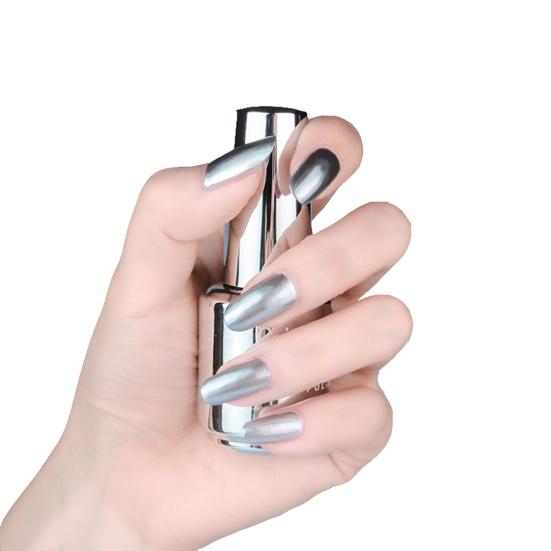 Women 20ml Quick Drying Lasting Metallic Mirror Effect Nail Art Polish Varnish Tool Manicure Gift