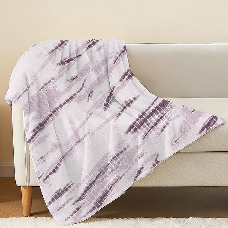 Printed Flannel Blanket – Skin-Friendly Plush, Soft & Cozy, Minimalist Design for Home Leisure, Ideal for Christmas & Halloween