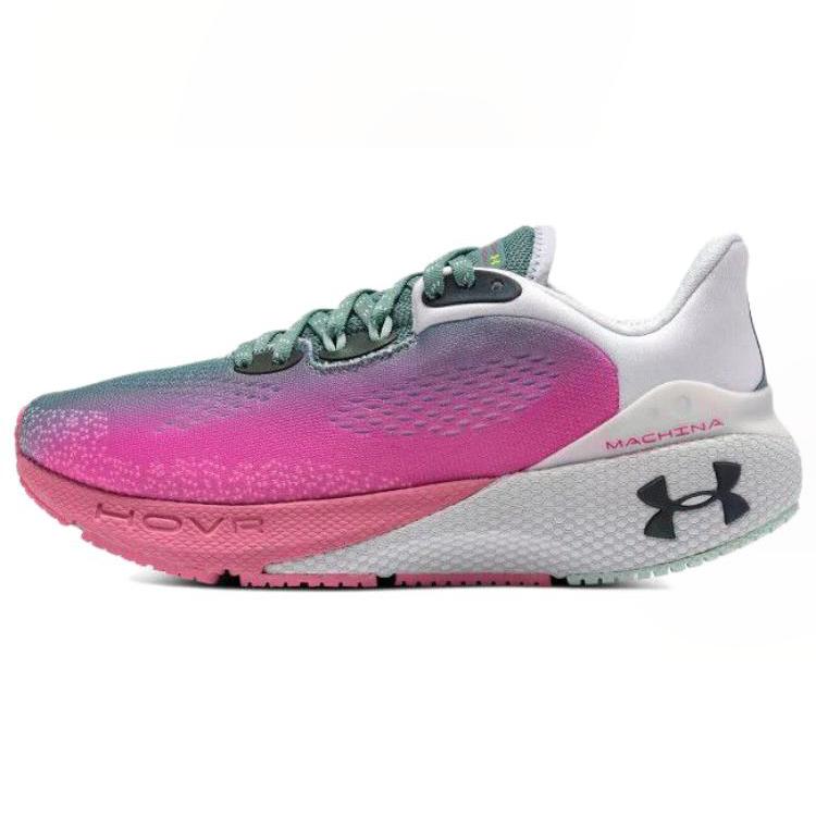 Under Armour HOVR Machina 3 Abrasion Resistant, Breathable, Lightweight Low top Running Shoes Women's Pink White 3025664-100