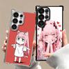 Zero Two 02 Кавайная Милая Мягкая Чехол для Телефона Для Samsung Galaxy S26 Ultra S25 Edge S24 FE S23 Plus S22 S21 + S20 Покрытие Защита от Падения Fu