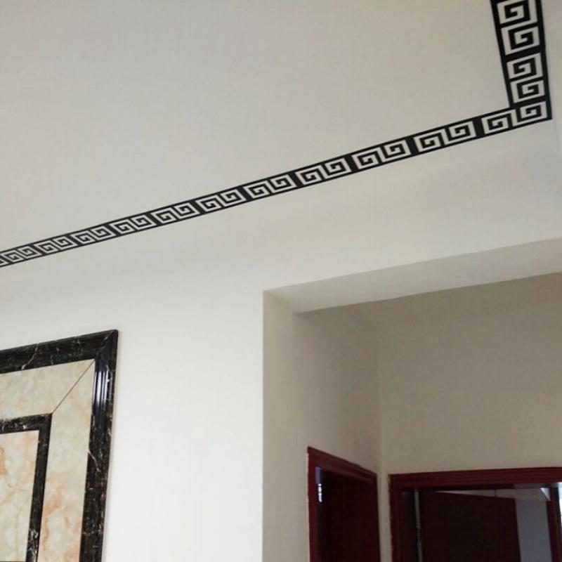 30 шт. 5*5 см зеркальная наклейка 3D линия талии здание граница акриловые зеркальные настенные наклейки для гостиной домашний декор