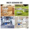 Lab Serving Cart, 2 Layers Stainless Steel Utility Rolling Cart, Medical Cart with Two Drawers, Dental Utility Cart with Lockable Wheels and A Bucket,