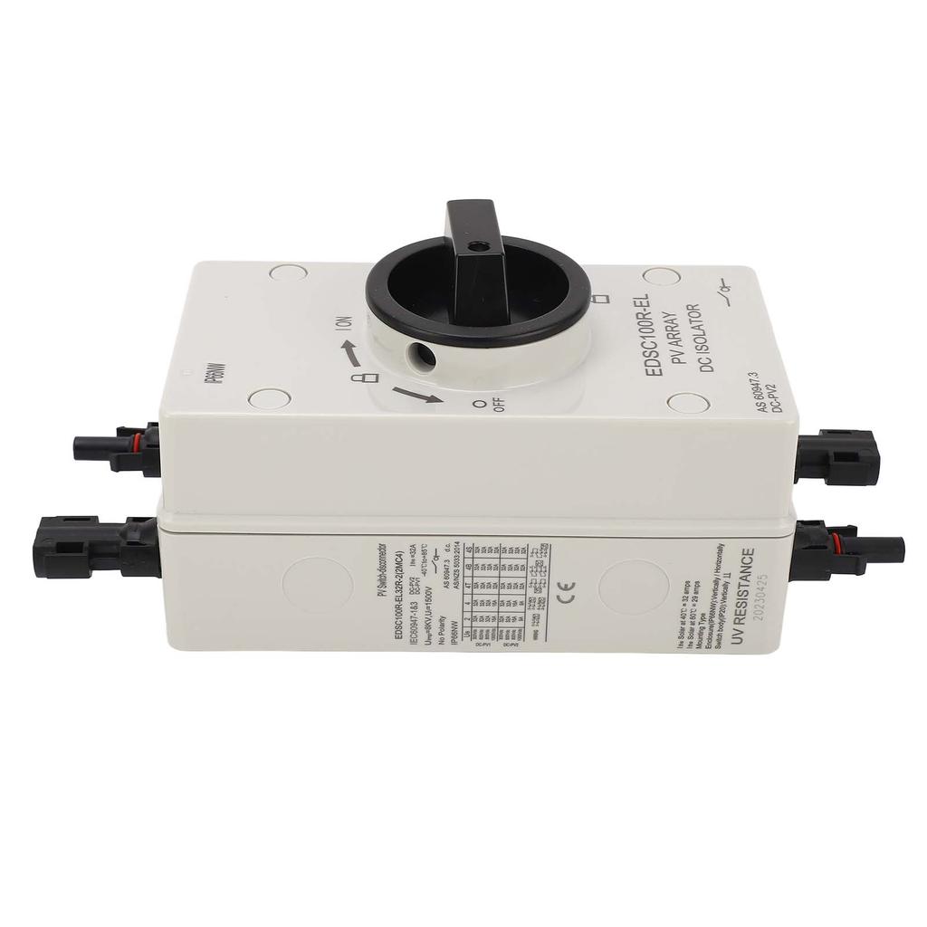 PV DC Isolator Switch 32A IP66 Waterproof Quick Switching Photovoltaic Disconnect Switch 1000V