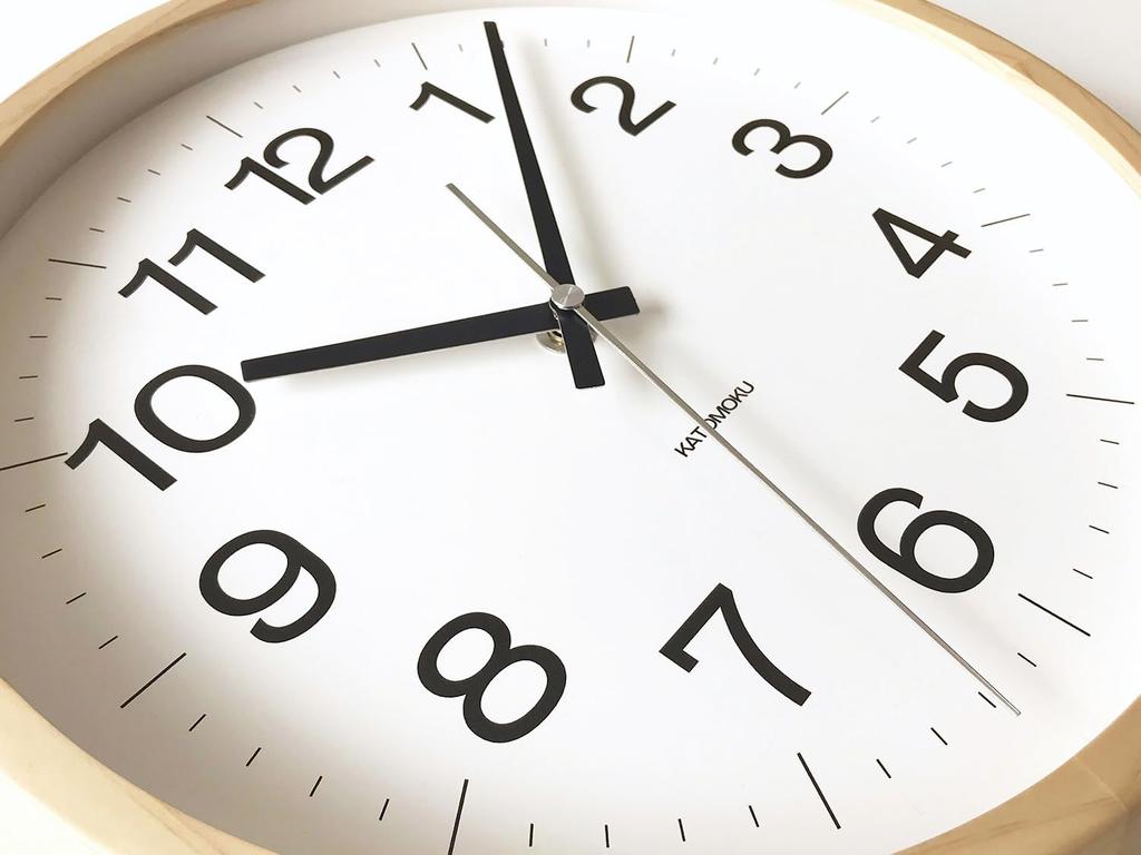 KATOMOKU muku clock 16, Дерево хиноки, km-113HI, настенные часы с непрерывной секундной стрелкой, диаметр 30,6 см (кварцевые часы)