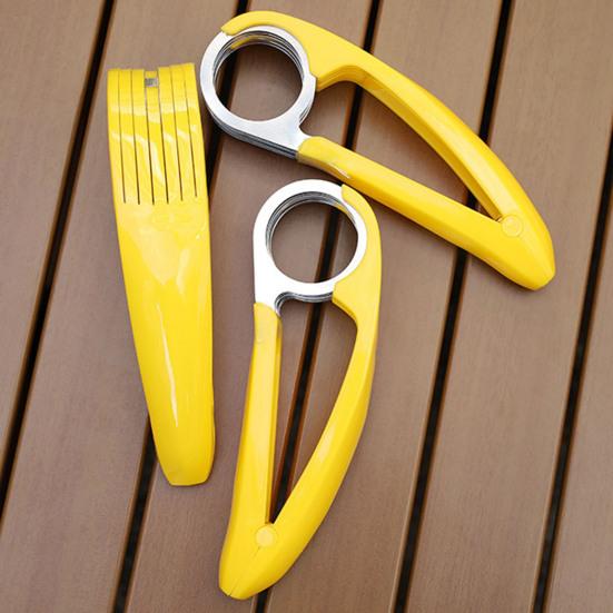 Banana Slicer Stainless Steel Fruit Cutter Chopper Vegetable Salad Slices Cucumber Cutter Kitchen Tool for Fast Food Prep Snacks