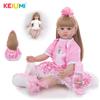 KEIUMI 24 дюймов Reborn Baby Dolls ручной работы из ткани, настоящие куклы принцессы, игрушка в подарок ребенку, сюрприз на день рождения