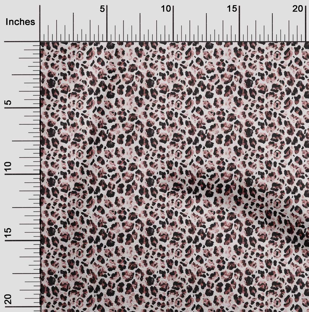 oneOone Cotton Flex Light Pink Fabric Animal Skin  Sewing Material Print Fabric By The Yard 40 Inch