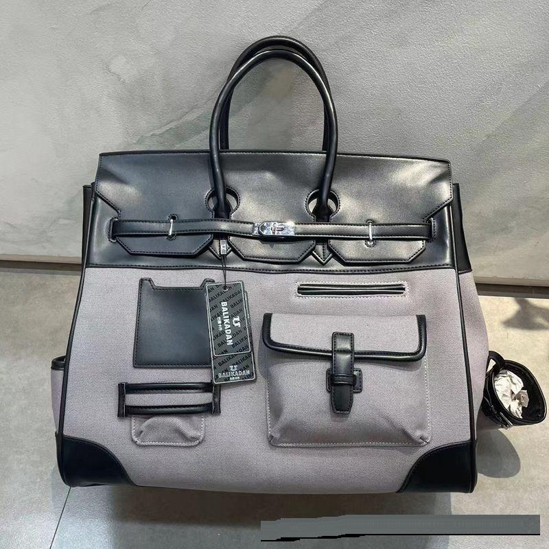 Large Capacity Platinum Bag New Trendy Men's And Women's Bag Large Handbag Travel Canvas Bag Travel Bag