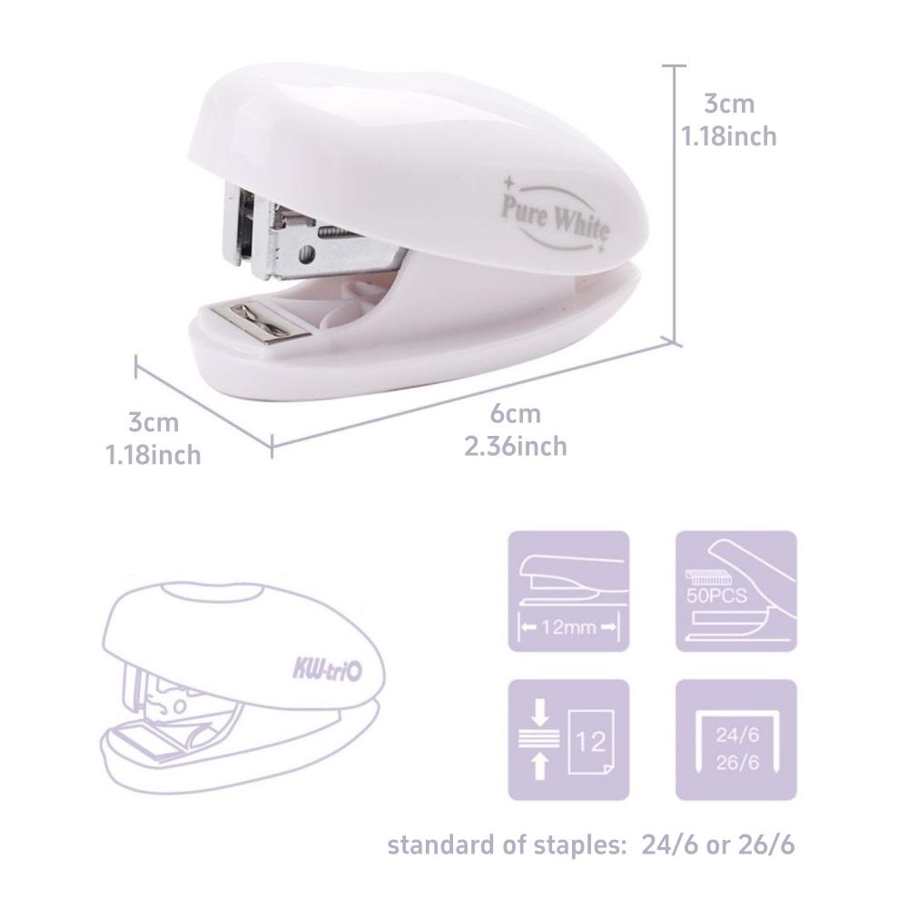Степлер Pure Color Marshmallow, набор из 1000 скоб, мини- и портативный переплет, офисные переплетные инструменты, школьные принадлежности