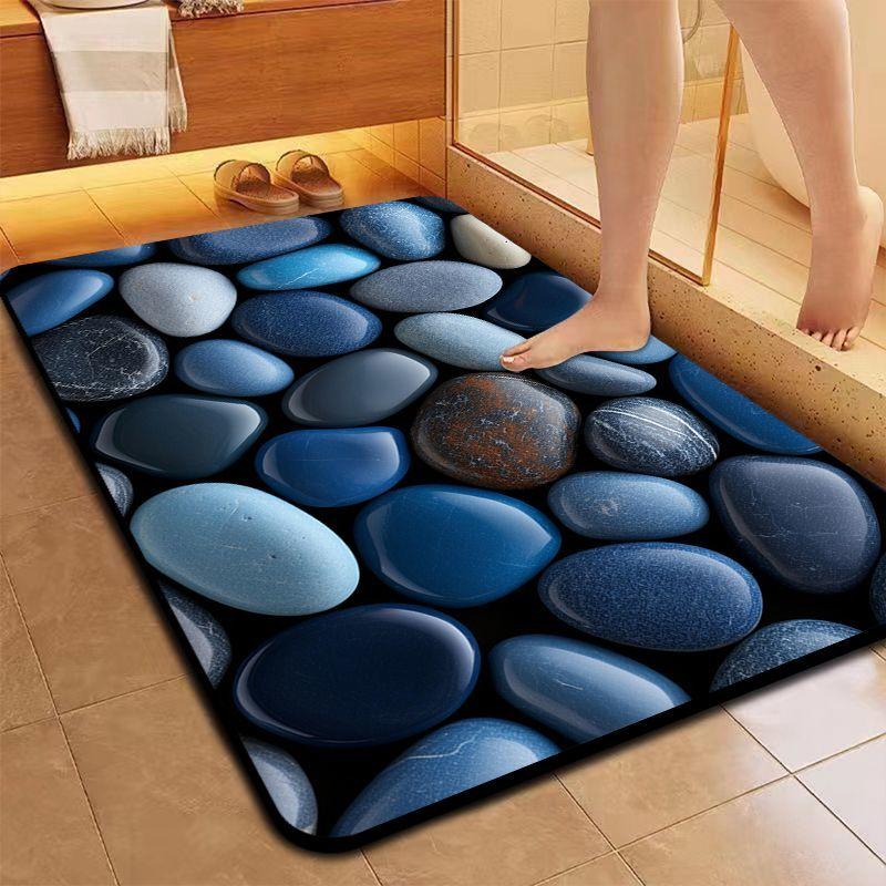 Мягкий коврик для пола в ванной из диатомовой грязи, быстросохнущий, впитывающий воду, нескользящий коврик для ванной, коврик для ног в туалете