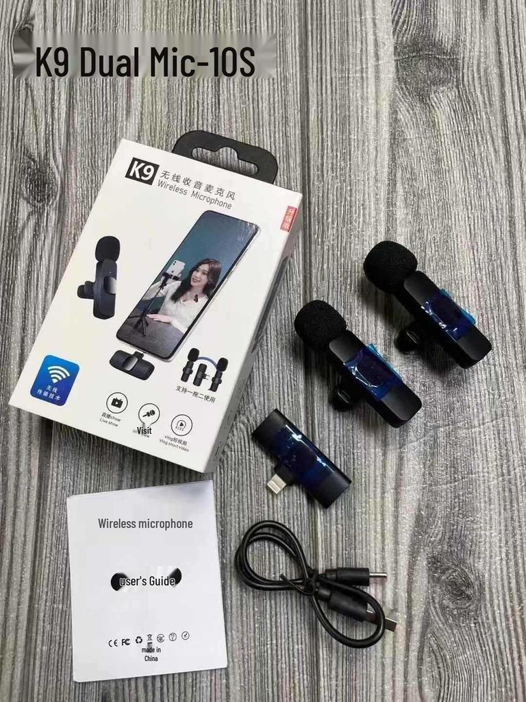 Беспроводная система петличных микрофонов Bluetooth для двойной записи на открытом воздухе - Шумоподавление для прямых трансляций