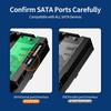 Набор из 3 кабелей SATA 18 дюймов, кабель SATA III 6 Гбит/с, угол 90 градусов к углу 180 градусов, для SATA HDD, SSD, CD-привода, CD-записывающего устройства, черный