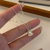 Дизайнерское модное ожерелье-ракушка с жемчугом для женщин, легкая роскошь, стильный кулон, популярное серебро, для свадьбы