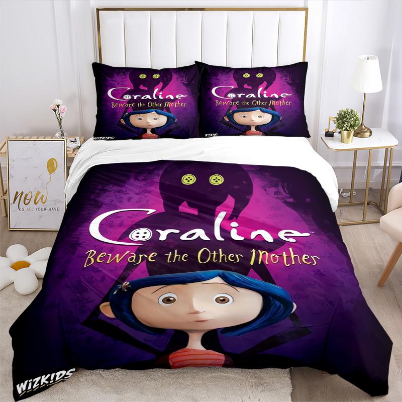 Coraline Other Mother Print 3Pcs Bedding Setduvet Cover With 2 Bedropillowcase Home Birthday Gift