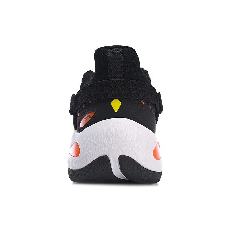 Li Ning Butterfly Shock Absorbing Non-Slip Low-Top Dad Shoes Men Sneakers Black Yellow AGCN225-6