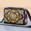 Shoulder Bag Yunnan Ethnic Style Embroidered Bag Crossbody Bag Women Bag Enlarged Three Zipper Fabric Bag Large Capacity Square Bag