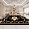 Large Area Black Persia Carpet for Living Room Decoration Home Sofa Table Area Rug Bedroom Cloakroom Floor Mat Non-slip Washable