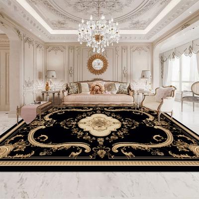 Большой ковер Черная Персия для украшения гостиной Домашний ковер для диванного столика Коврик для спальни, гардеробной Нескользящий Моющийся