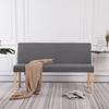 VidaXL Bench 139.5 Cm Light Grey Polyester