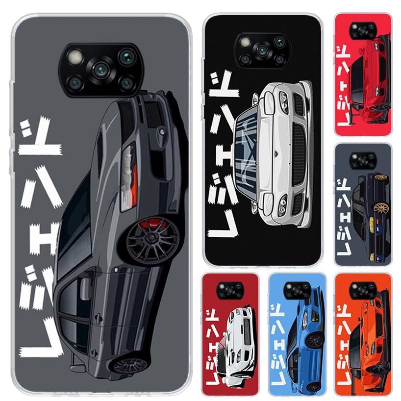 Чехол для телефона JDM Tokyo Drift Sports Car для Xiaomi Poco X5 X6 X7 Pro F7 Ultra M7 Redmi 15 15C 13 13C 12 12C 10 10A 10C 9 9A 9C 9T