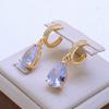 Fashion Drop Shape Cubic Zirconia Dangle Earrings for Women Jewelry Party Accessories