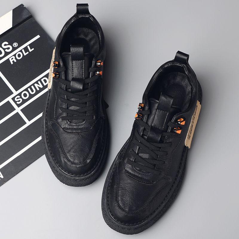 Мужские кожаные повседневные кроссовки