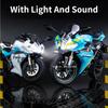 1:12 1199 Spring Breeze 250 SR Motorcycle Models Cars Alloy Diecast Toys Light Music Wheel Turned Motorcycles Vehicle Kids Gifts