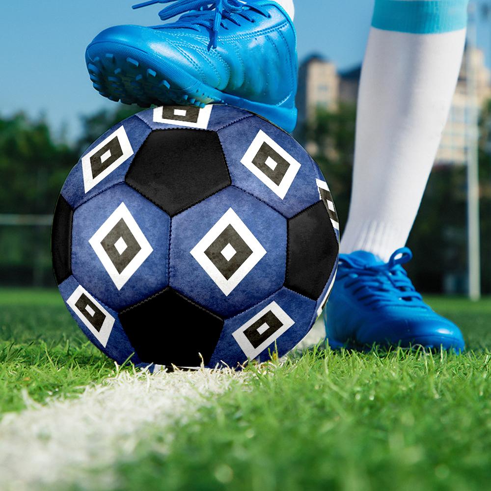Hamburger SV HSV size5 Soccer Ball, colorful, suitable for all ages, machine-stitched, PVC material, competition grade,durable and high bounce