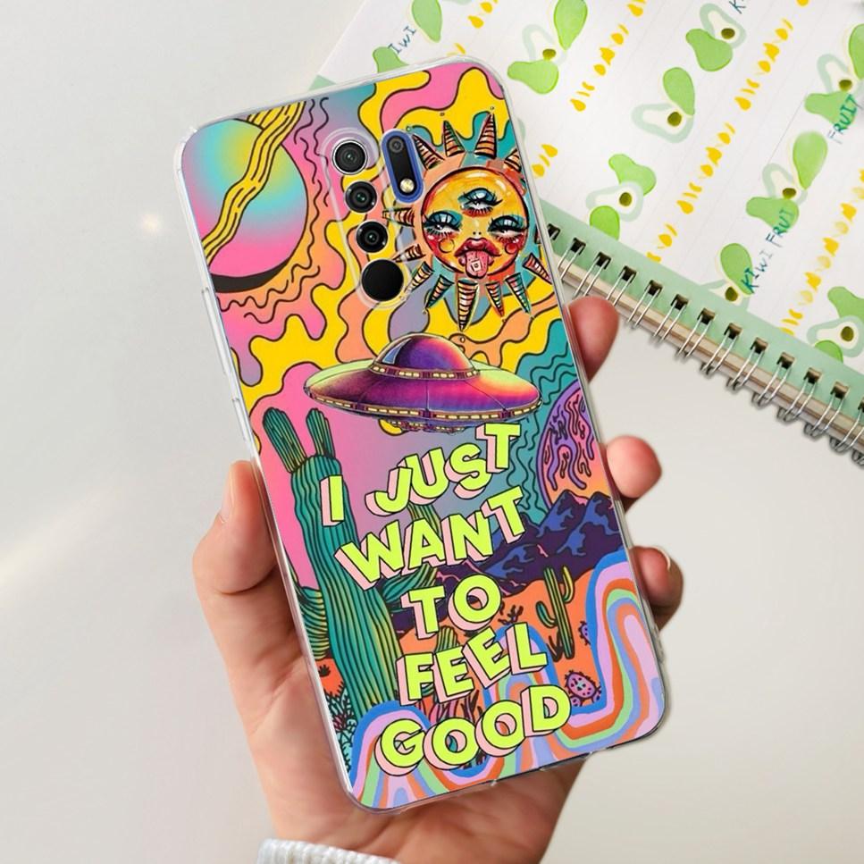New For Xiaomi Redmi 9 Case Cute Cat Luxury Flower TPU Soft Silicone Clear Cover For Xiaomi Redmi 9 9A 9a 6.53"Bumper Phone Case