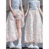 Летние цветочные брюки палаццо женские с высокой посадкой, свободные с принтом, широкие брюки, драпирующиеся, удобные
