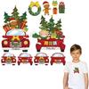Christmas Cars Set Transfer Iron-On Patch 2021 Diy Hot Tear Thermal Transfer Coat Jeans New Design Thermal Patches Gift