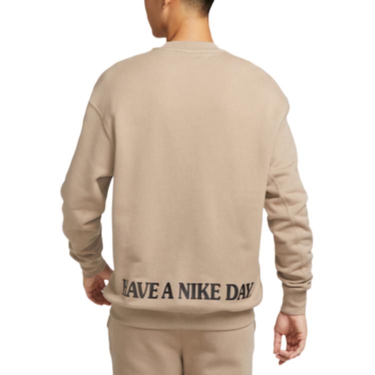 Nike Толстовки Мужские Хаки Круглый вырез Умеренный Обычный HJ0836-247