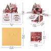 3D Christmas Greeting Card Folding Santa Claus Pop Up Invitation Card  Year Cards Navidad Blessing Gift Best Wishes Card