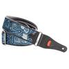 RightOn STRAPS Guitar Strap, 7cm Wide, 95-150cm Long, PAISLEY VELVET-60, Blue