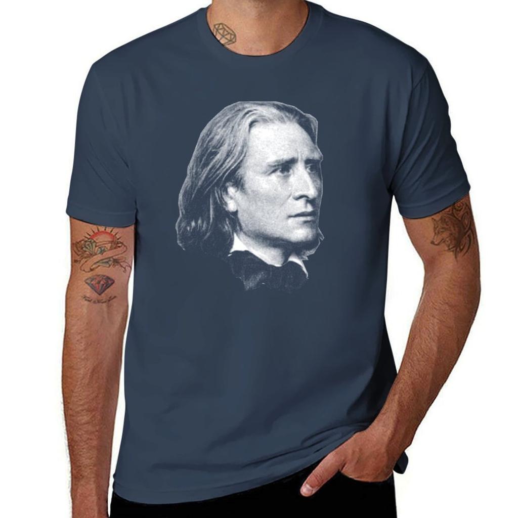 Франц Лист - блестящий композитор, виртуозный пианист Футболка t shirt мужская повседневная футболки для мужчины графические футболки Футболка
