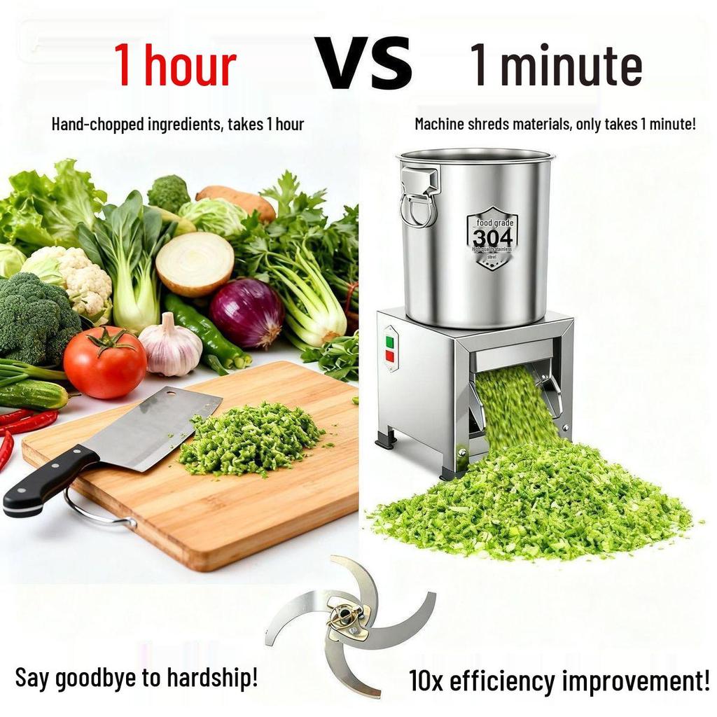 Stainless Steel Vegetable Chopper: Chopped Vegetable Machine, Sweet Potato Vine Pulverizer, Melon and Grass Cutter for Chicken Feeding and Farm Use