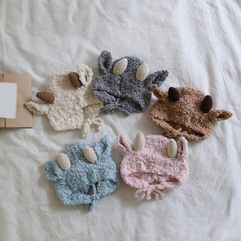 Детские шапочки, детская шапка для маленьких мальчиков и девочек, повседневные шапки с 3D-ушами, дизайн