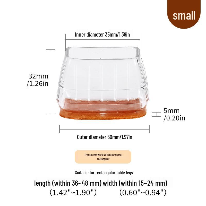 Силиконовые накладки на ножки стульев с фетровыми накладками - Защита мебели и снижение шума