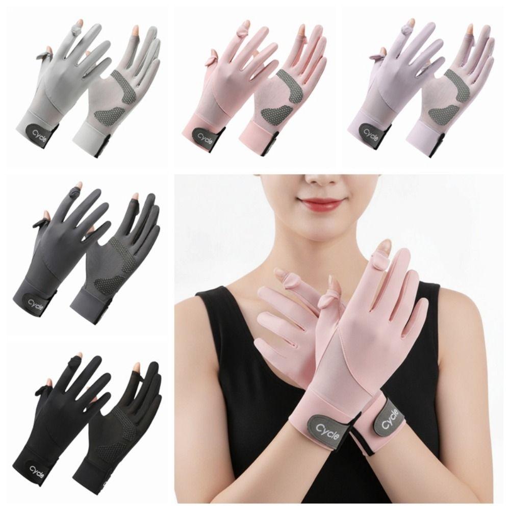 Waterproof Ice Silk Riding Gloves Non-Slip Summer Driving Mittens Summer Season