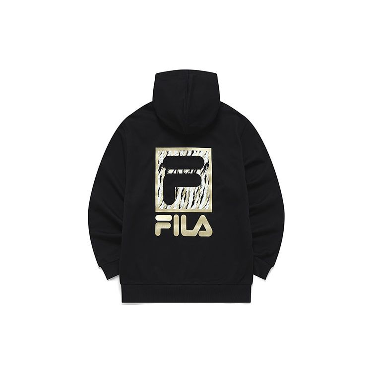 Fila Year Of The Tiger Collection Sports Casual Knitted Hoodie Men Hoodies Black F11U219201F-BK