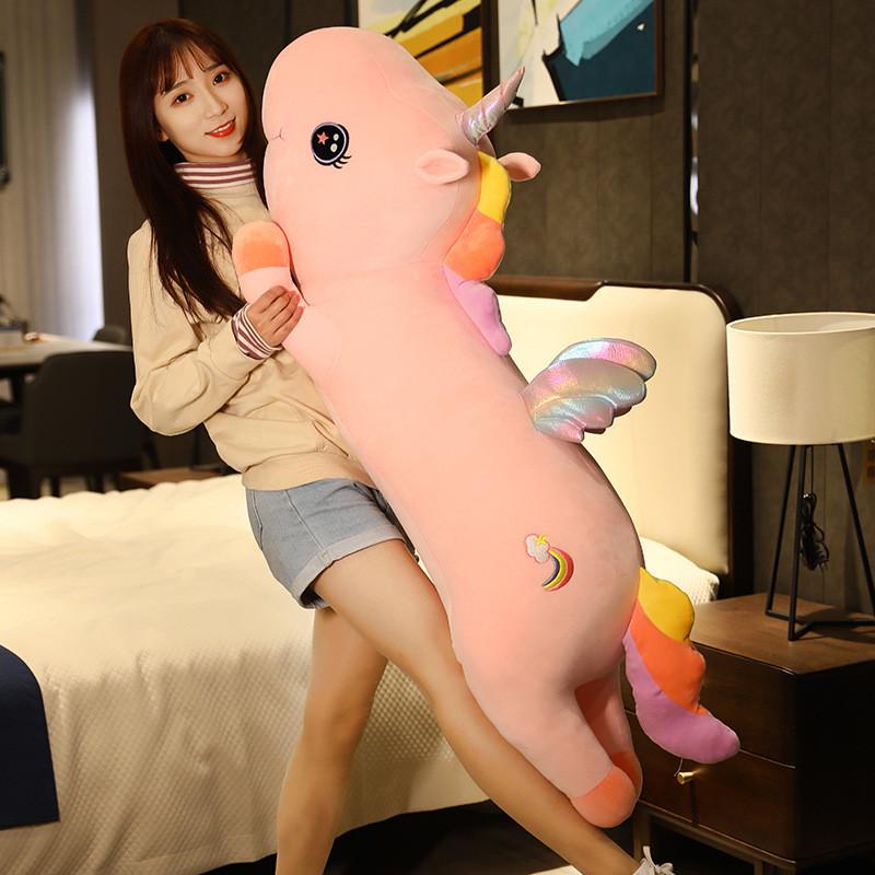 Unicorn Plush Pillow With Soft Short Plush For Girls Birthday Gift