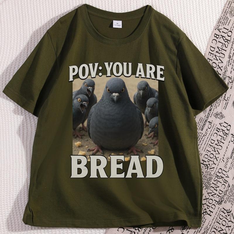 Funny Pigeon T Shirt Birdy TShirt Casual Cotton Short Sleeve Round Neck Tshirt High Quality Loose Soft Comfortable Clothes