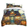 Хэллоуин Комплект постельного белья из трех предметов Пододеяльник Наволочка Матовая ткань Утолщенный