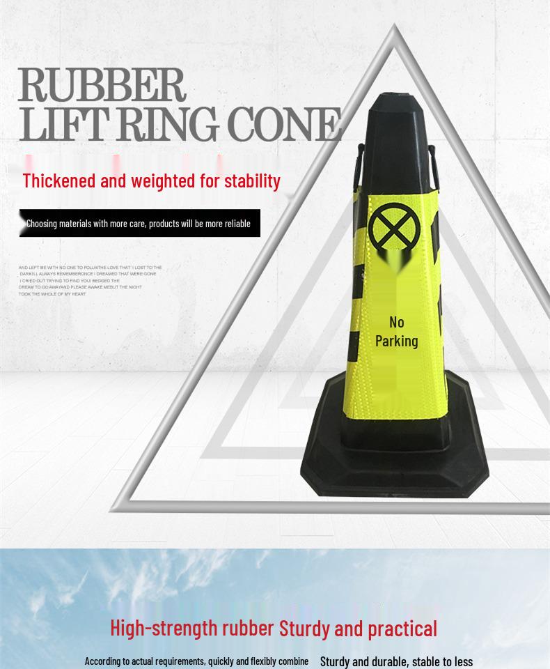 Парковочный столбик в виде ведра мороженого: Светоотражающий предупреждающий конус «Стоянка запрещена»