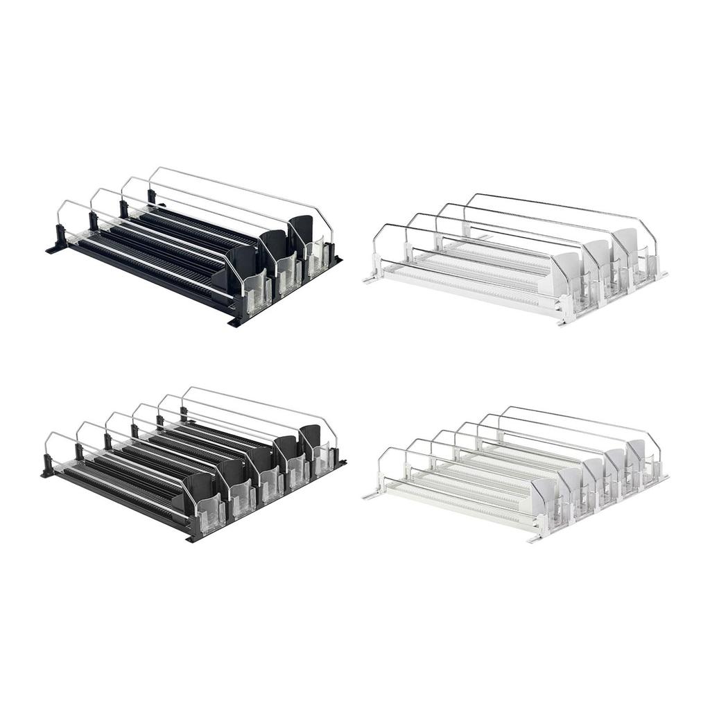 Drink Organizer for Fridge Automatic Drink Propeller Dustproof Easy to Assemble Can Dispenser for Garage Household