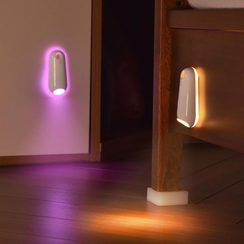 Led Toilet Motion Sensor Light 2In1 Rgb Night Light Rechargeable 8 Light Modes Waterproof Lamp For Toilet Corridor Step Lighting