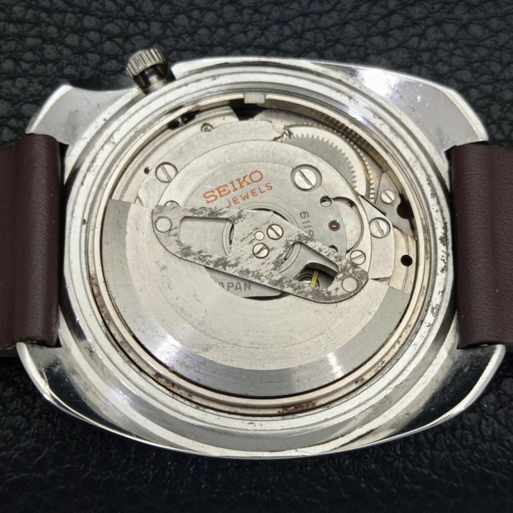 Seiko 5 АВТОМАТИЧЕСКИЕ ВИНТАЖНЫЕ 6119C ЯПОНИЯ МУЖСКИЕ ЧАСЫ С ЦИФЕРБЛАТОМ БОРДОВОГО ЦВЕТА a702353-5 R124-a702353