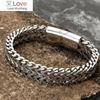 Мужской браслет-цепочка из нержавеющей стали в стиле панк, аксессуары для рук, магнитная застежка, винтажный браслет, мужские ювелирные изделия, оптовая продажа, рождественские подарки