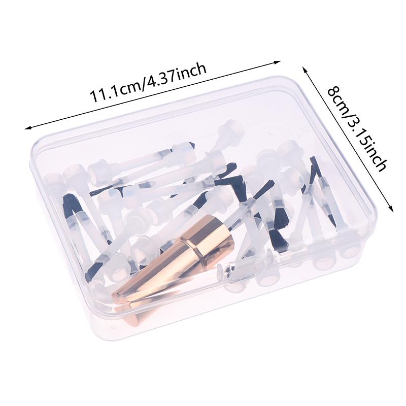 25Pcs/Box Disposable Nail Polish Brush Nail Polish Bottle Replacement Brush Nail Art Brush Liquid Applicators Manicure Tools