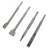 4Pcs Round Shank Hammer Drill Bit Pointed /Flat Bit Rotary Hammer Gouge Set  Tile Slotting